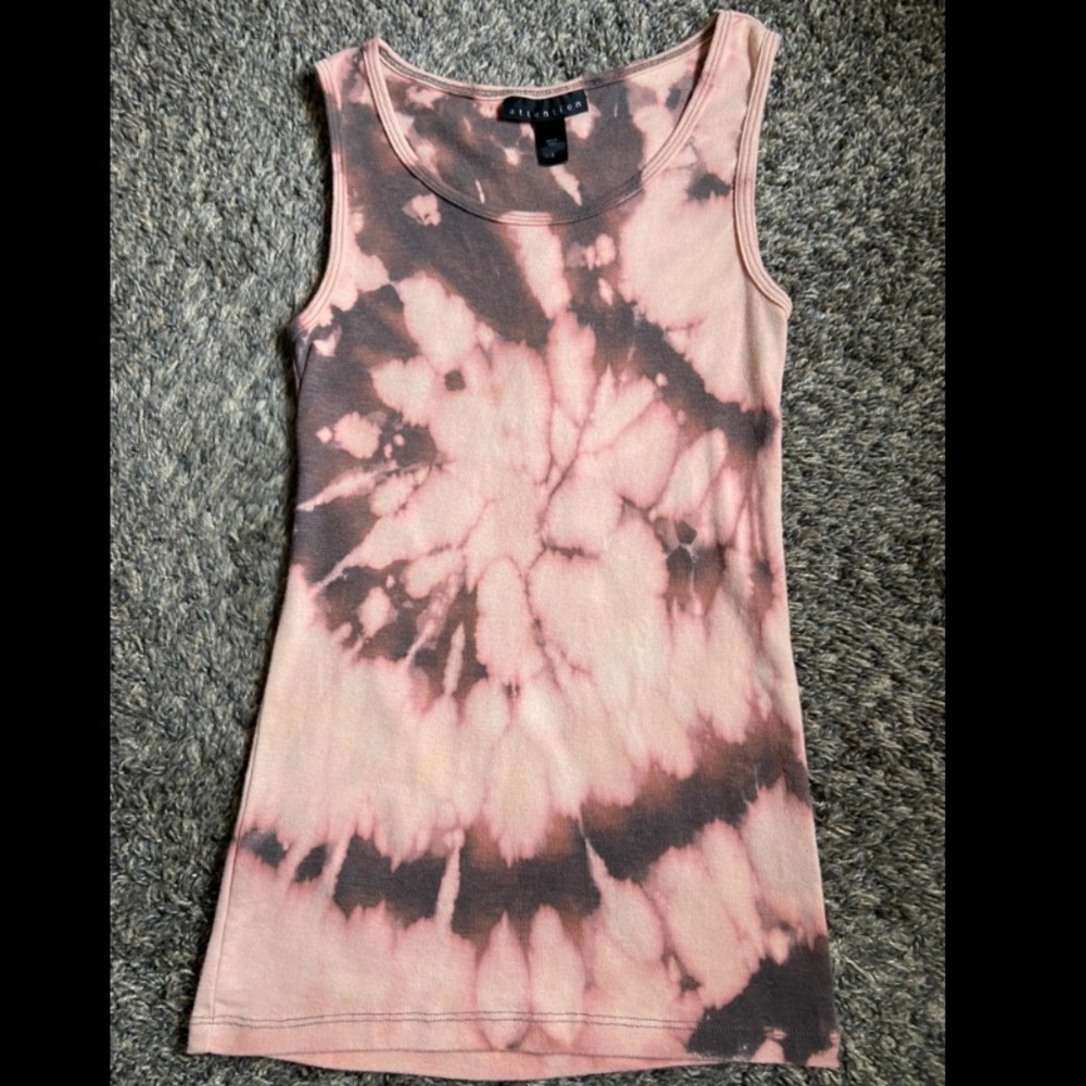 💖BOGO💖 Pink & Grey Tie Dye Tank Top
